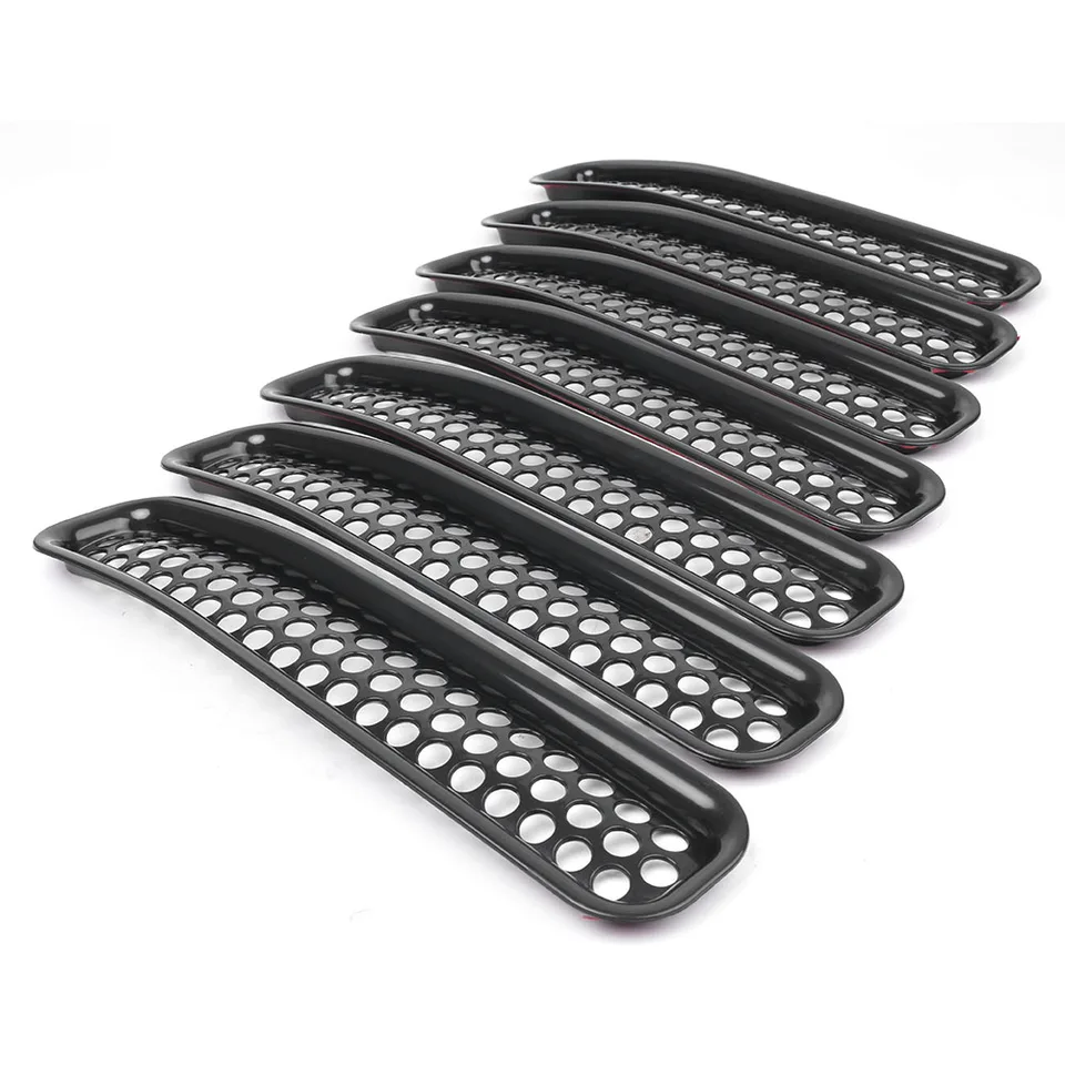 Front Grille Cover Insert Mesh Grill For Jeep Wrangler Tj