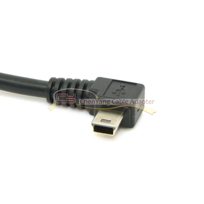 Xiwai Mini USB B type 5pin мужской прямоугольный 90 градусов к USB 2,0 Мужской кабель для передачи данных 5 м