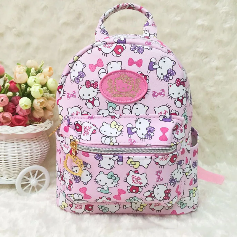 Kawaii мультфильм розовый hello kitty рюкзаки водонепроницаемый обувь для девочек маленькие сумки детей школьный рюкзак дети на плечо Подарки хорошее качество - Цвет: B