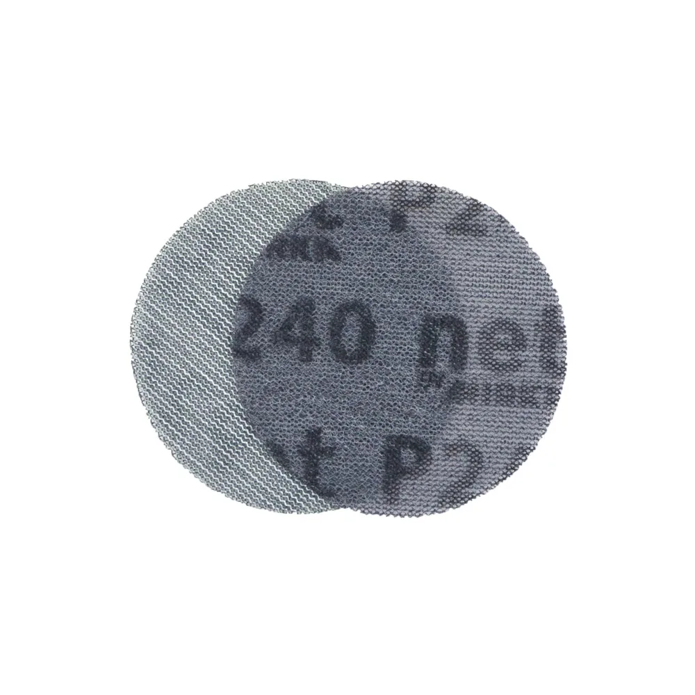 10PCS 3 Inch(75mm) Mesh Dust-free Anti-blocking Hook&Loop Sanding Discs Round Abrasive Sandpaper for Metalworking, 80#/180#/240#