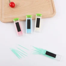 3 упаковки одноразовая зубочистка портативный двуглавый зуб межзубный чистый уход за полостью рта с зеркалом NShopping