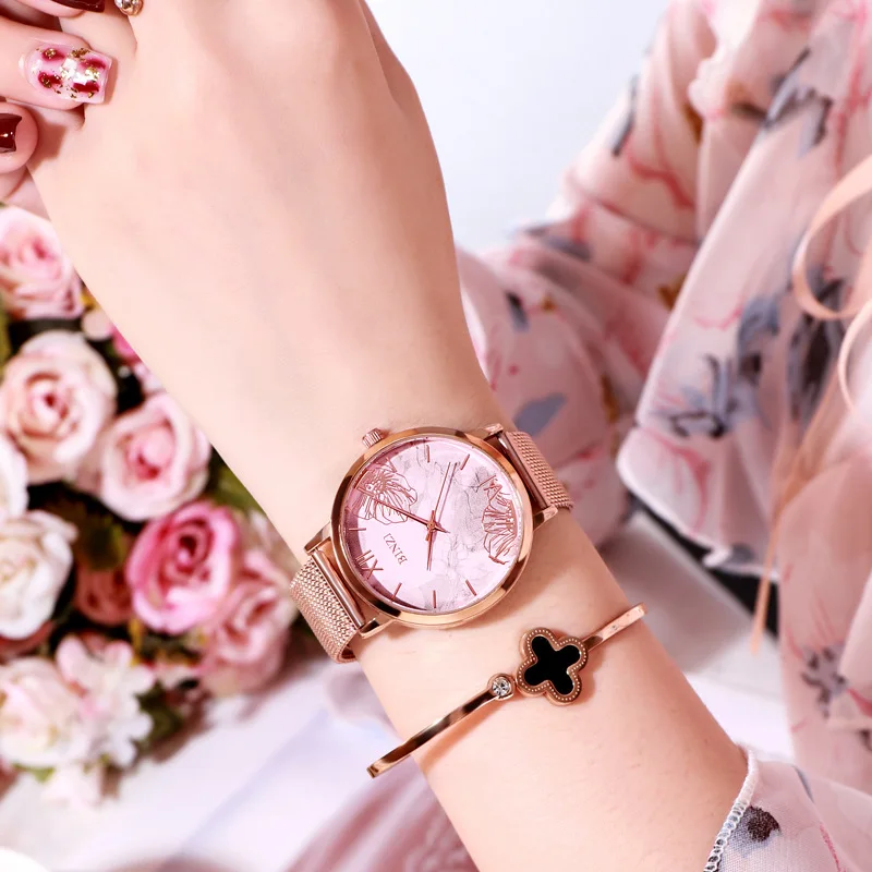 

Top Brand High Quality Women Watches Luxury Stainless Steel Wristwatch for Women Rose Clock Stylish Quartz Women Watches Luxury
