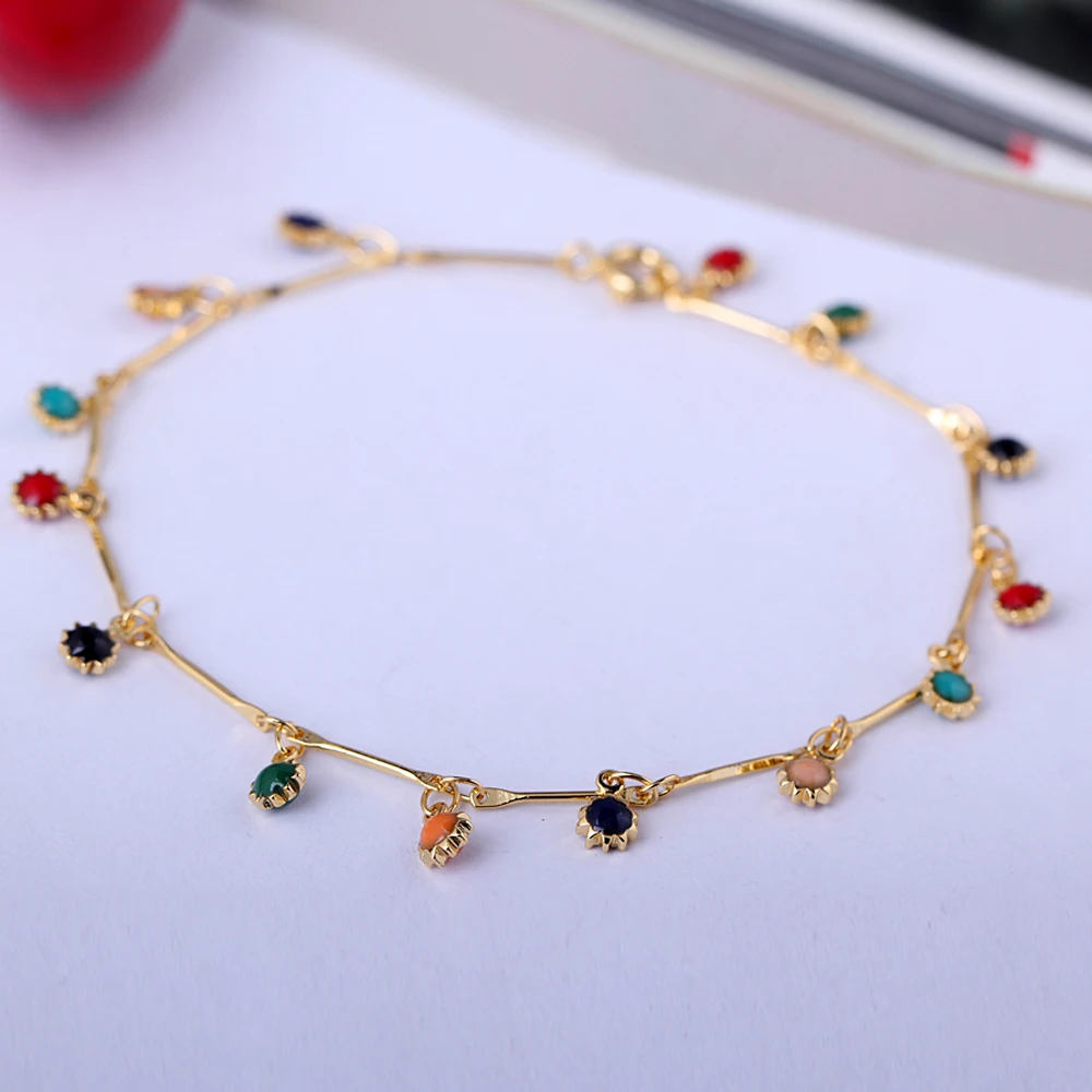 Модные золотые браслеты на запястье, бусины, ручная бижутерия, изящный элегантный браслет-цепочка, очаровательные подвески, браслеты для женщин