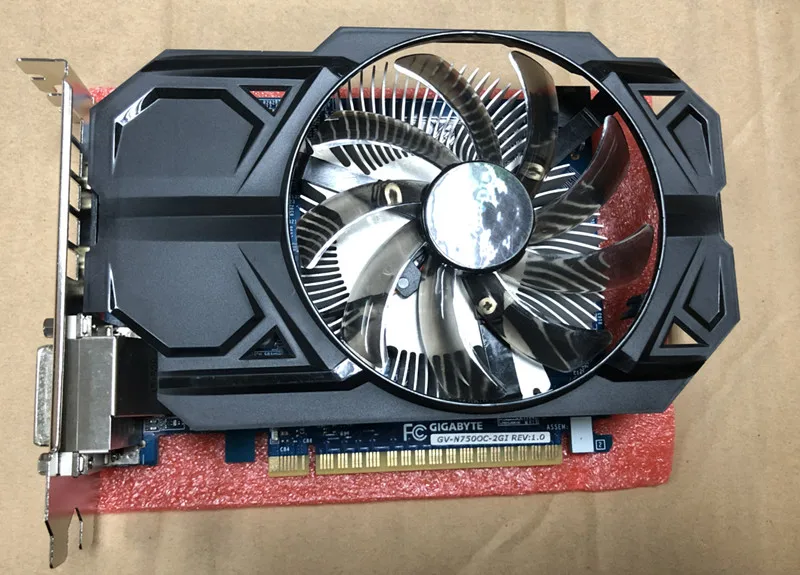 Видеокарта GIGABYTE GTX 750 2 Гб 128 бит GDDR5 видеокарты для nVIDIA Geforce GTX750 Hdmi Dvi используется VGA карты в продаже GV-N750OC