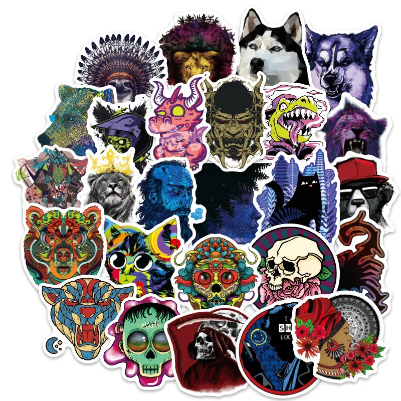 100pcs/set Colorful Classic Graffiti Stickers Unique Skateboard Motorcycle Luggage For Laptop Set Pvc Waterproof trend Sticker