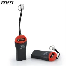 100 pçs/lote USB 2.0 Micro SD SDHC TF Flash Memory Card Reader Adaptador Mini Para Laptop Transporte da gota