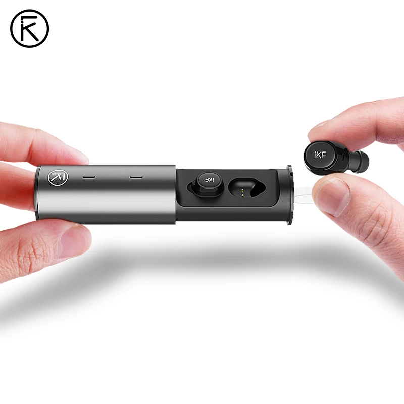 

iKF Wireless Bluetooth Headphones Headset Mini Business Earphones with Microphone Bluetooth V4.2 Noise Cancelling Earbuds