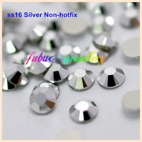

Good Quality ss3-ss34 Silver Flat Back Non Hotfix Crystal Stones / Nail Art Glue On Rhinestones