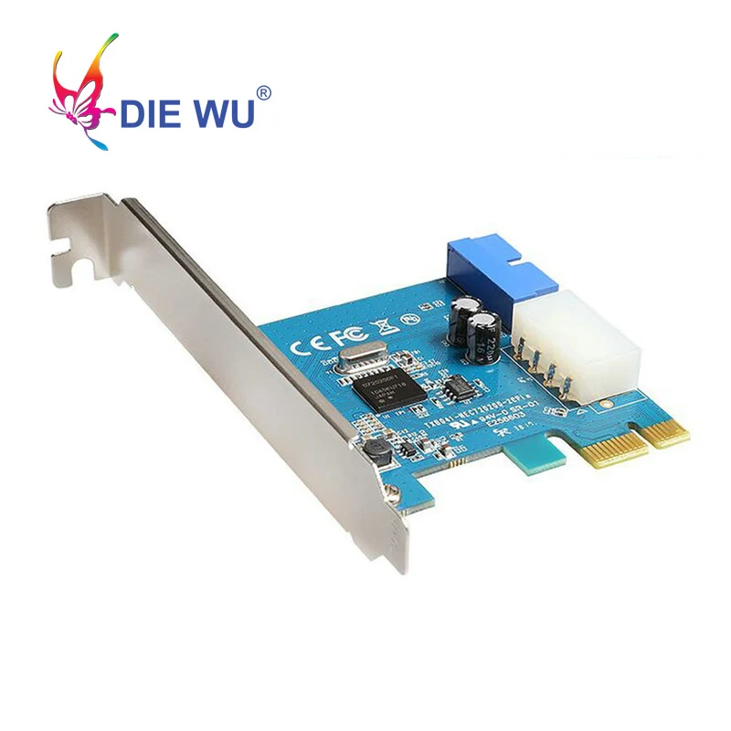 DIEWU PCI-E к USB 3,0 карты расширения с NEC конвертер Интерфейс карты расширения I/плата ввода-вывода с 4 PIN Мощность питания