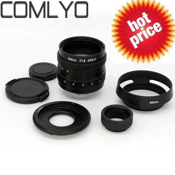 

Professional NEW 50mm f1.8 F/1.8 Mirroless for NEX+C-NEX adapter+camera Lens hood+macro ring*2+NEX lens rear cap for Olympus PEN