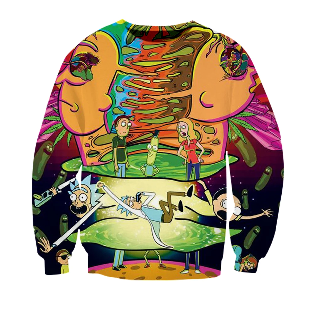 

New Rick and Morty Sweatshirts Men Kids Teens Couple 2019 Hip Hop Korean Hoodie Ulzzang Streetwear Tops Graphic O-Neck Pullovers