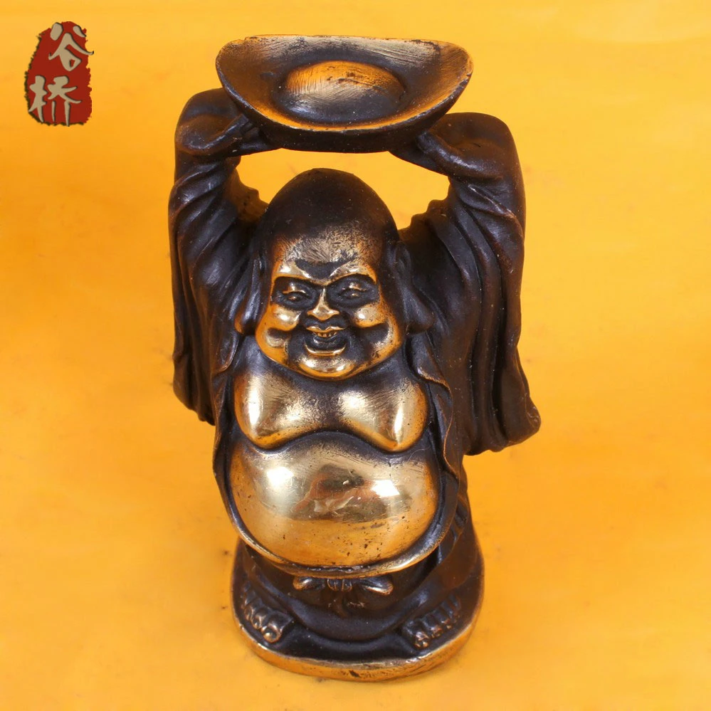 

Bronze sculpture, ingot crafts laughing buddha maitreya bronze statue bronze sculpture, decoration