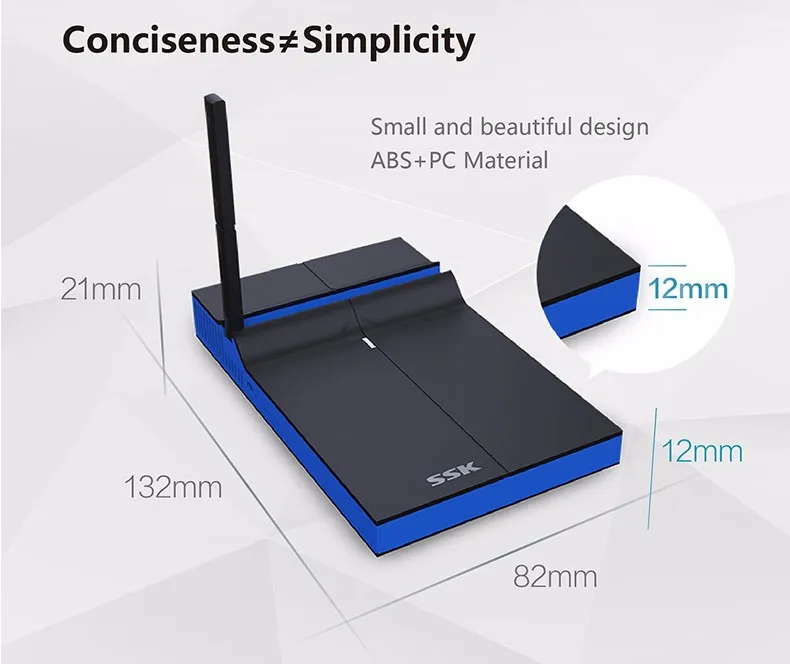 SSK SSP-Z200 беспроводной литой, Двойной диапазон 2,4 ГГц 5 ГГц WiFi Miracast Airplay DLNA tv Stick адаптер приемник дисплей ключ