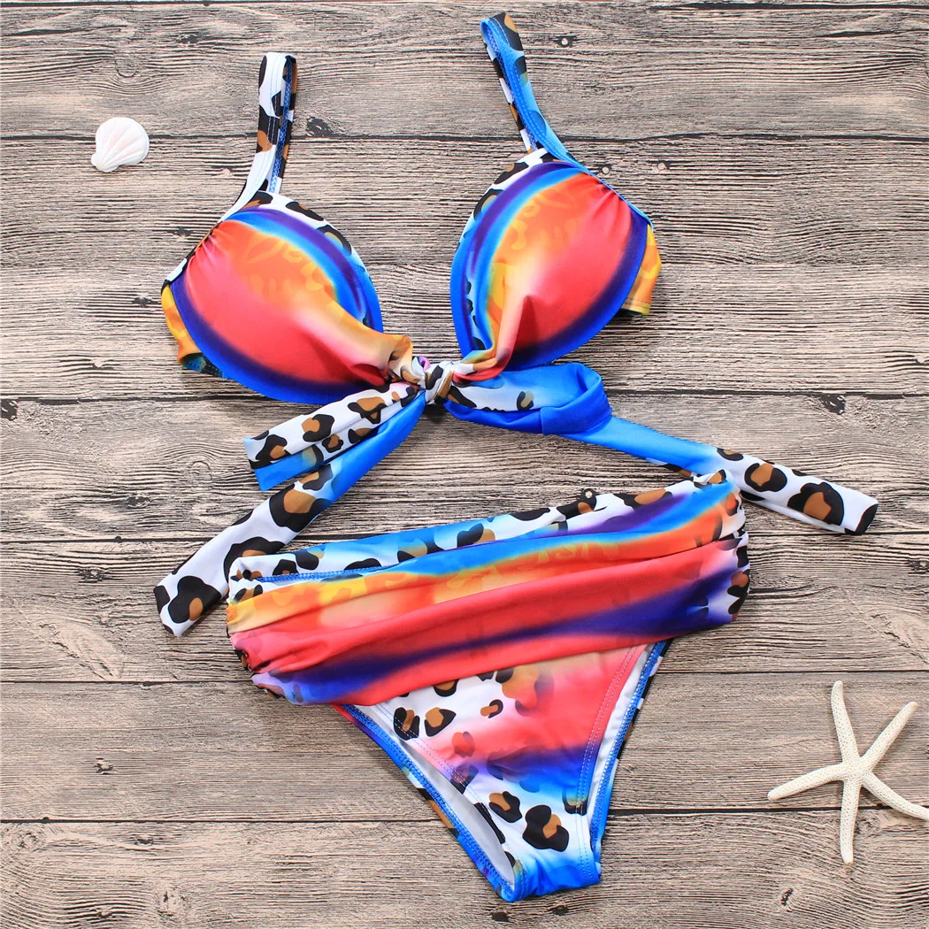 

Plus Size 3XL Halter Bikini Set Sexy LeopardBikini Set Swimwear Women Swimsuit 2018 Women Bikini Halter Top Beachwear Biquini