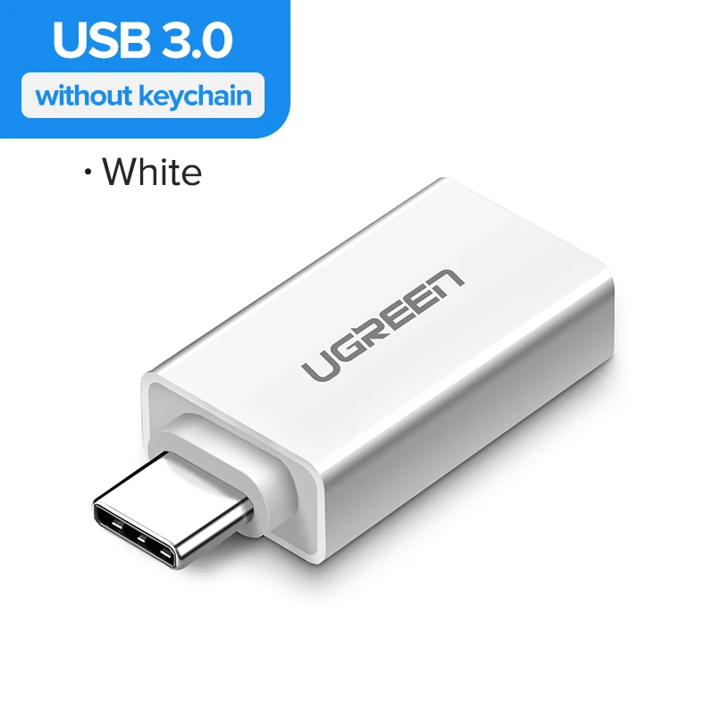 Ugreen адаптер USB type C до USB 3,0 адаптер Thunderbolt 3 Тип C адаптер OTG кабель для Macbook pro Air samsung S10 S9 USB OTG - Цвет: white