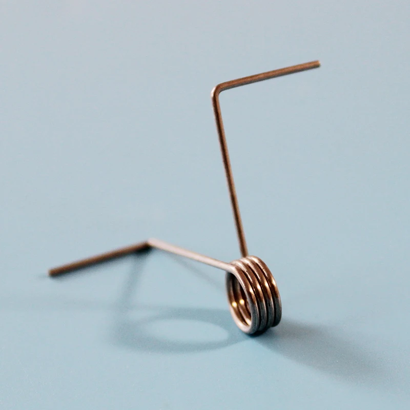 

pack of 5 pieces angled small industrial 4 coils torsion spring wire Dia 1.0mm outer diameter 9mm hardware spring