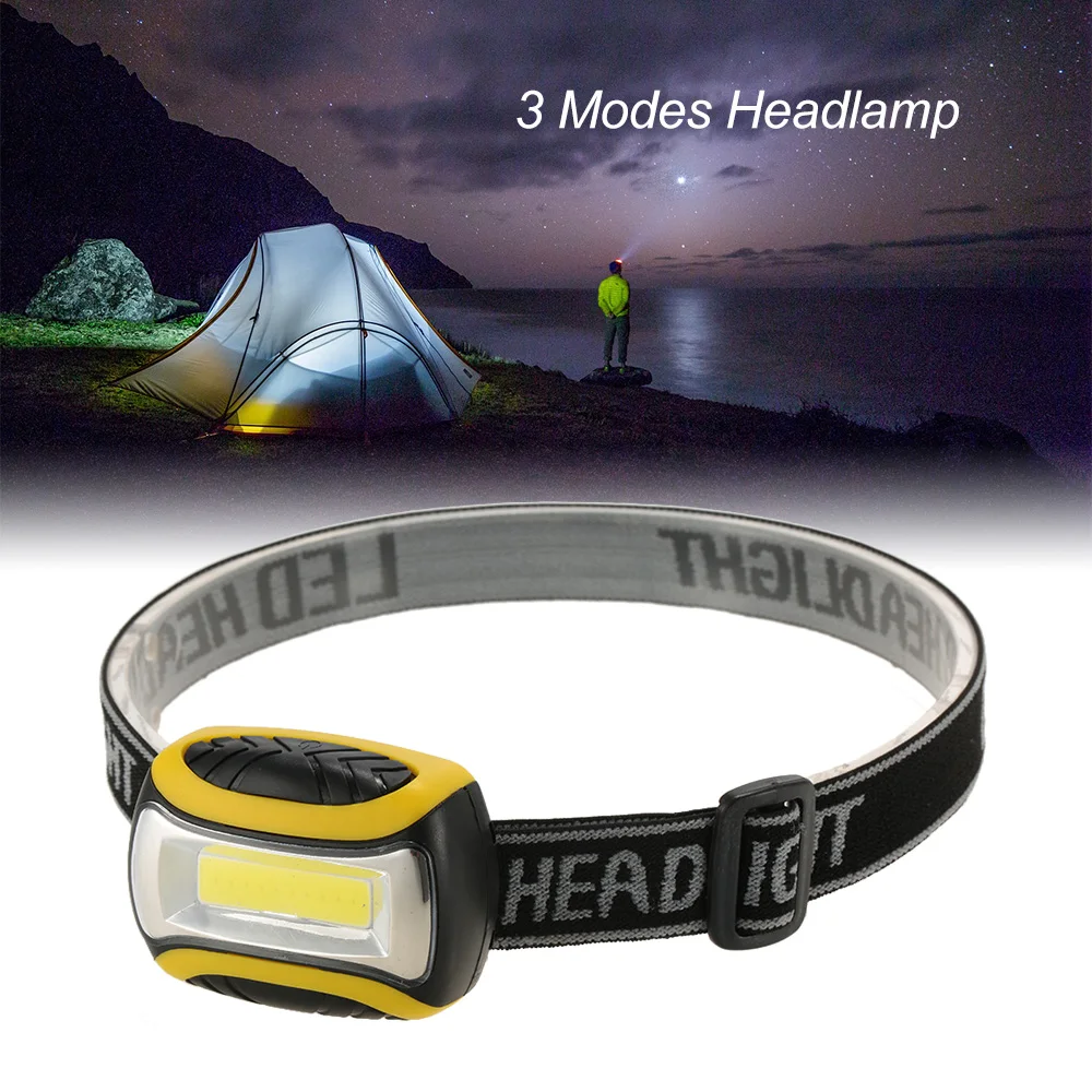 Buy Led Headlamp Cob Headlights 180 Lumens Led Head Lamp Camp Hike Emergency