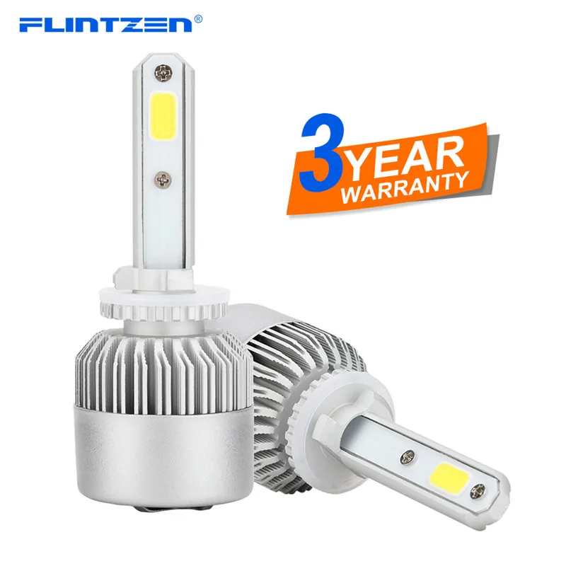 

Flintzen H4 H7 H11 H1 Car LED Headlight Bulbs 72W LED H7 9005 9006 H3 9012 H13 5202 COB Auto Headlamp Fog Lights 6000K 12-24V