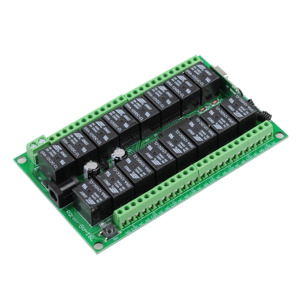 

DC 12V 16 CH RF Wireless Remote Control Switch System, 315/433.92 MHZ Package 1pcs Receiver