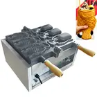 Best Price as low as $380.00 Free Shipping 3pcs Fish Commercial Use Non-stick 110v 220v Electric Ice Cream Taiyaki Maker Iron Machine Baker