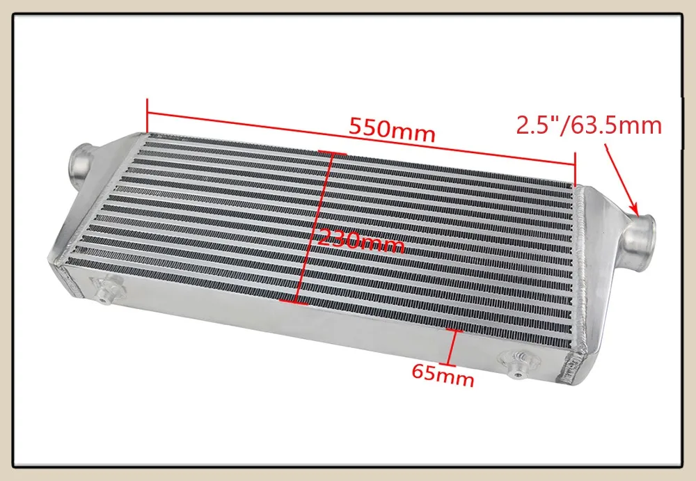 LZONE-Универсальный турбо интеркулер бар и пластина OD = 2," 550*230*65 мм спереди крепление интеркулера JR-IN813-25
