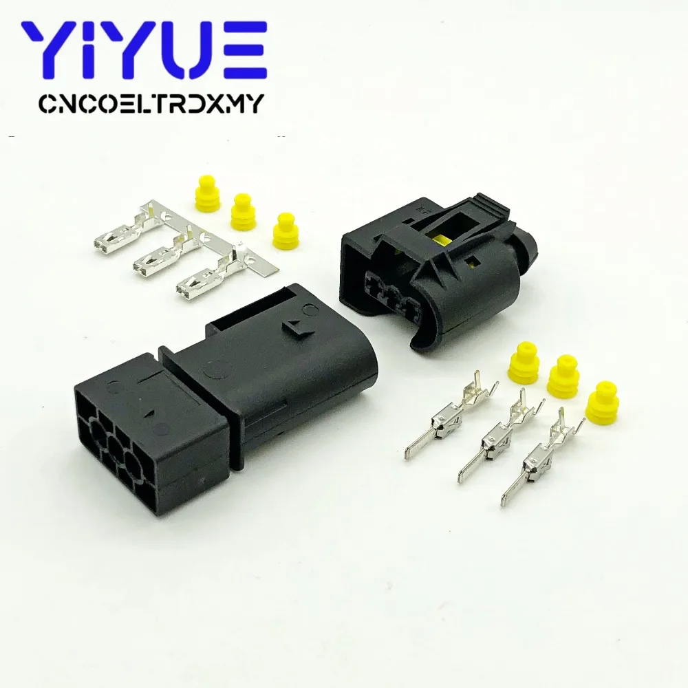 3 pin Injector ABS Sensor Electrical Wire Connector Female And Male socket 09 4413 11  22140492050 For Benz BMW Kostal (3)