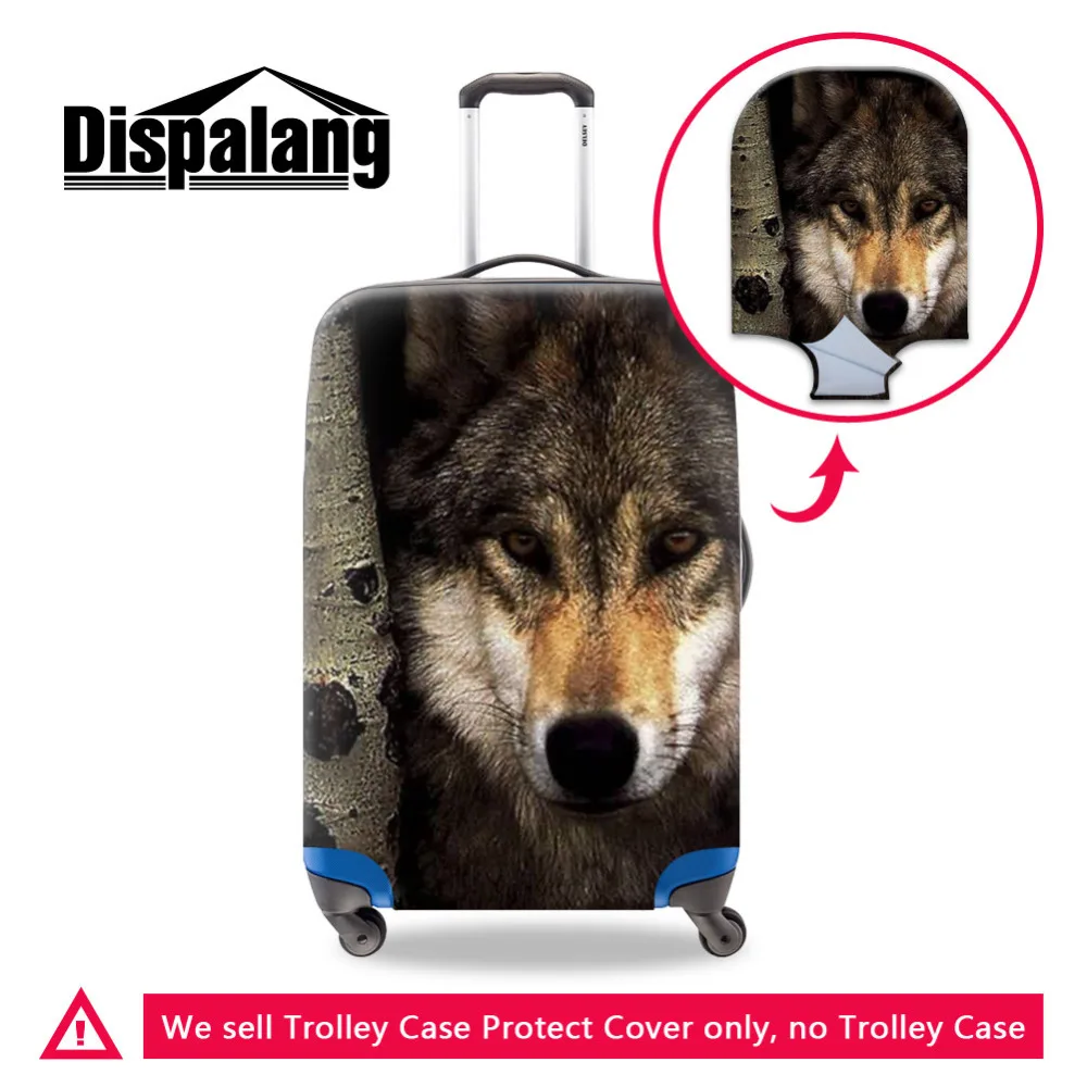 Wolf animal print luggage protective covers (1)