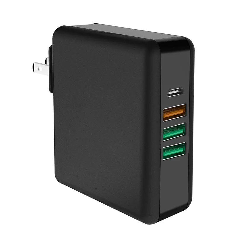 

61W Multi-port Charger 3A USB-C Type-C PD QC 3.0 Fast Charger Adapter for Macbook Pro Air Ipad Mobile Phone Laptop Tablet Charge