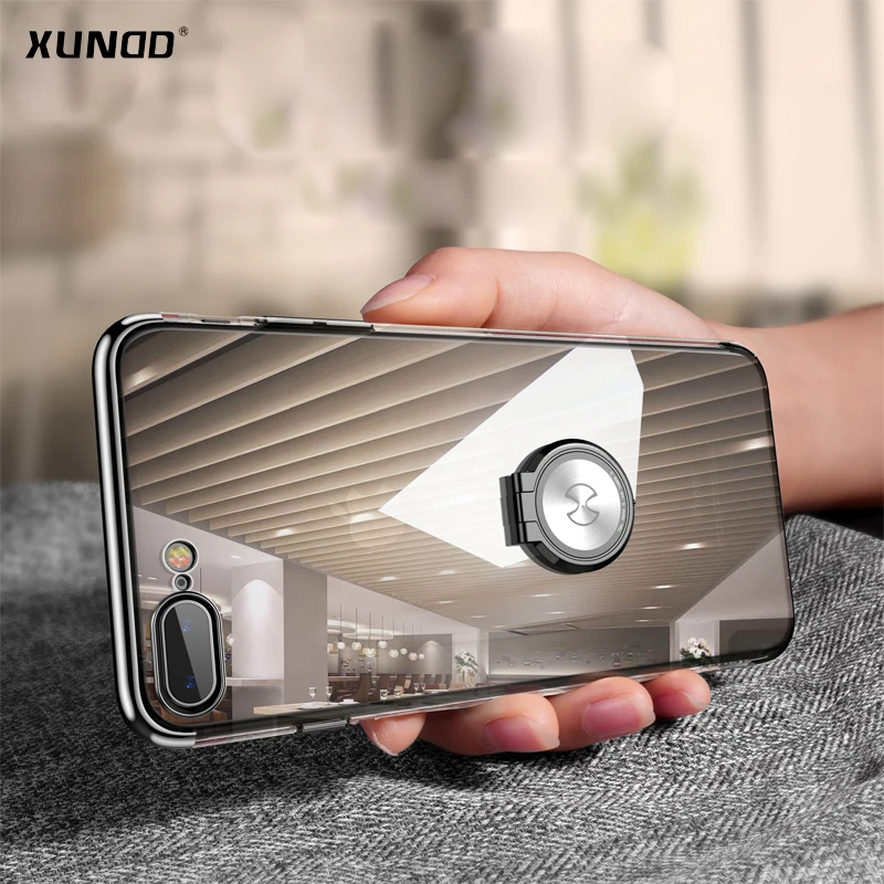 

For iphone 8 8 plus case Xundd Luxury Transparent PC Hard back case cover for iphone 7 7plus capa fit for magnetic car holder