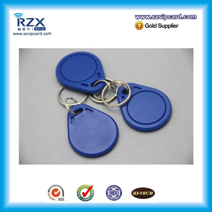 5000 шт синий цвет 13.56Mh 1K памяти rfid брелок доступа брелок/цепь для системы контроля доступа