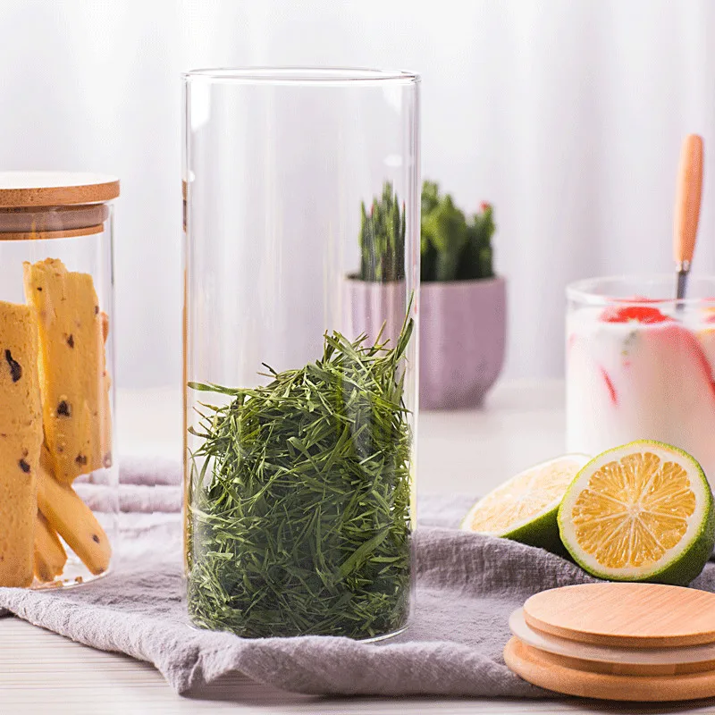 Простая кухонная баночка для хранения закрытые бутылки продуктов стеклянная с