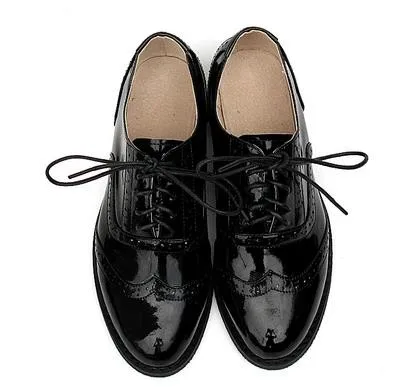 Женские винтажные Туфли-оксфорды в британском стиле; женские туфли из натуральной кожи с перфорацией ручной работы; туфли из мягкой кожи; большие размеры США 4-15
