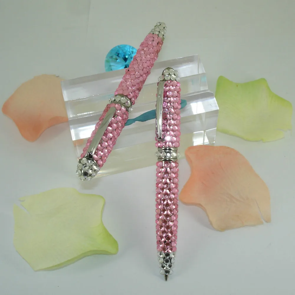 Jewelry Pen mb Pink Crystal Ballpoint Pen Fashionable Cute Writing