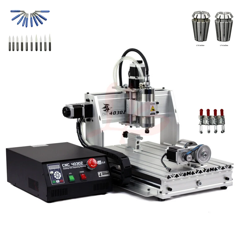 

limit switch metal drilling machine 4axis wood router cnc 3040 800W spindle LPT port PCB engravingwith free cutter er11 collet
