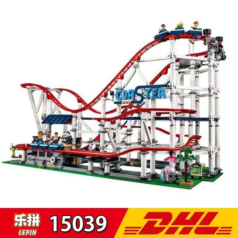 

Leping 15037 2778Pcs 15039 4619Pcs Nostalgic Restaurant Roller Coaster City Street View MOC Series Building Blocks Toy