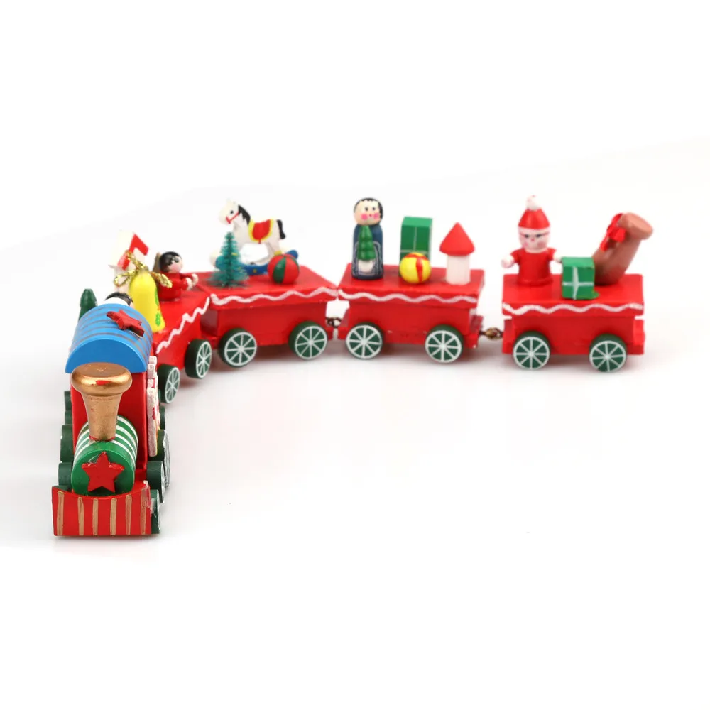 Рождественский подарок 6 шт. деревянные рождественские украшения поезд игрушки для детей Diecasts& Toy Vehicles