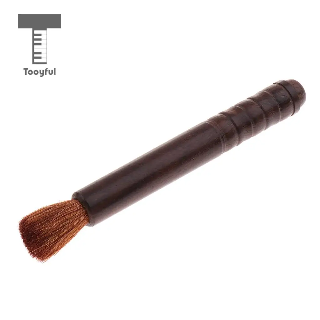Tooyful String Instrument Cleaning Dedusting Brush Wood Handle Guzheng Erhu Violin Guitar Cleaning Care Tool
