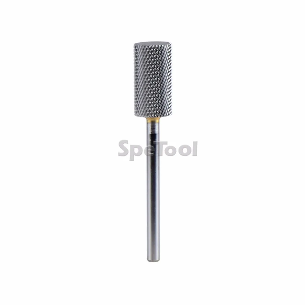 

SpeTool High-end Tungsten Carbide Nail Drill Bit Large Barrel Shape Fine Grit Accessory For Electric Manicure Machine (ST-CNB01)