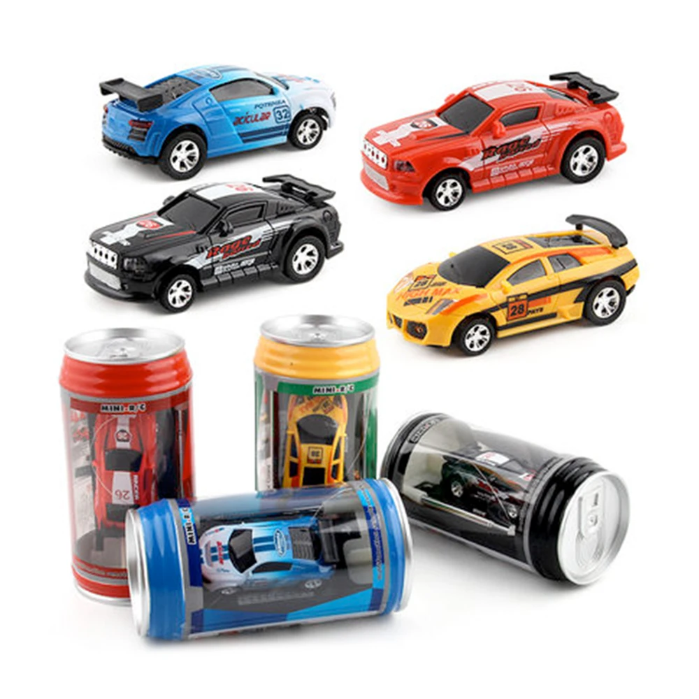 Coke Can Remote Control Car Toys Mini Racing Car Pocket RC Vehicle Toy 20KM/H Rechargeable Cars Birthday Gifts for Children Boys