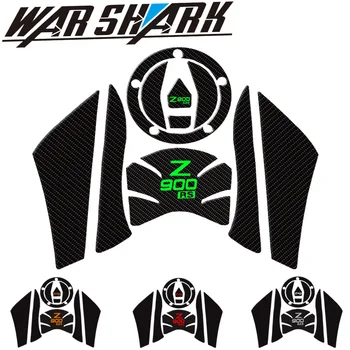 

3D Motorcycle Tank Pad Protector Decal Stickers Case for Kawasaki Z900 Z900RS 2017 2018 Tank Green red orange