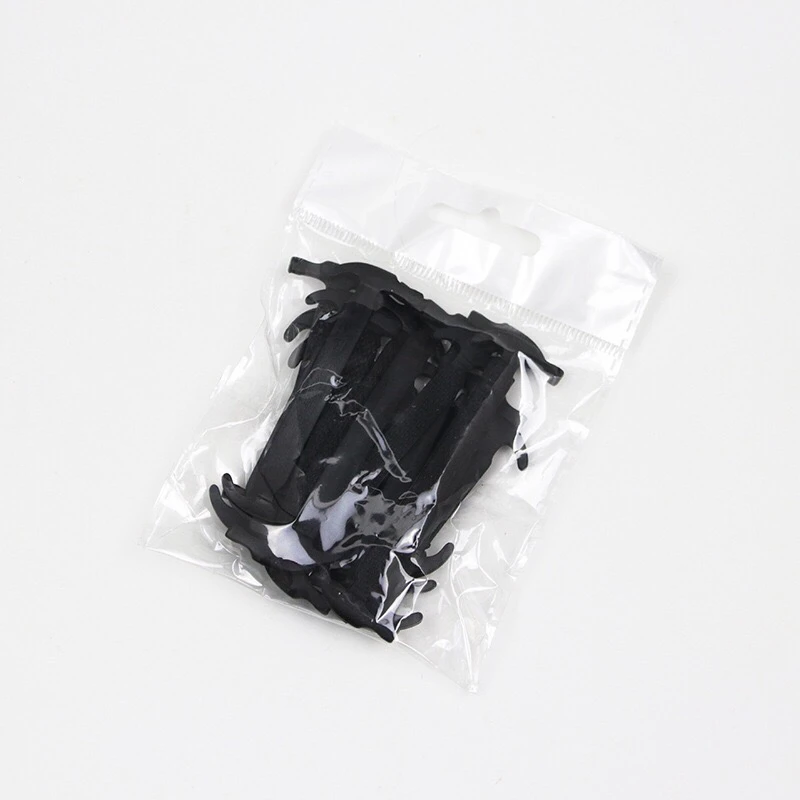 12pcs-Black 12 шт/16 шт эластичные силиконовые шнурки практичные Модные мужские и женские ленивые молотки типа обуви теннисные туфли с кружевами без шнурков - Цвет: 12pcs-Black