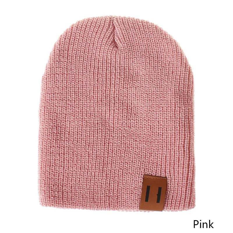 Winter Hat Kids Knitted Cap Warm Soft Cute Solid Children Beanies Hat Boys Girls Hats Headwear Kids Caps Accessories - Цвет: 5