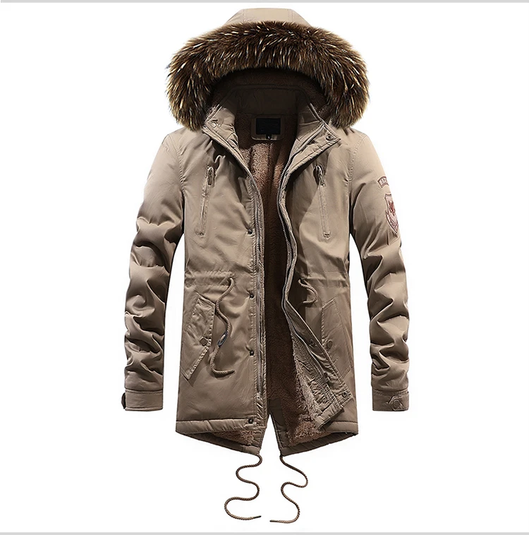 FGKKS, Толстая Теплая мужская парка, зимние мужские куртки, пальто с капюшоном и стоячим воротником, Модная тонкая верхняя одежда, парка, пальто для мужчин