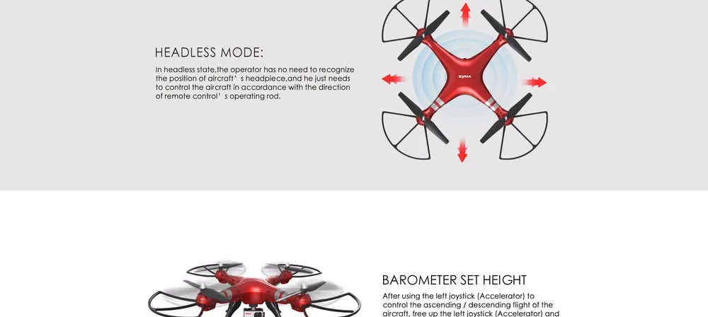 Syma X8HG 2,4G 4CH 6 Axis Gyro готовый к вылету, Радиоуправляемый Дрон-Квадрокоптер с дистанционным управлением и 8.0MP 1080 P HD Камера автоматический