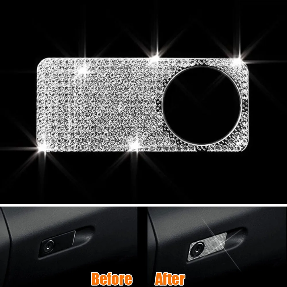 

Storage Glove Box Handle Lid Cover Trim Diamond Decor Frame Interior Car Styling Sticker For Mercedes Benz C/ E Calss GLK/CLS/GL