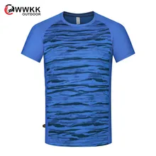 WWKK Футболка мужская быстросохнущая впитывающая пот одежда для фитнеса уличная альпинистская с коротким рукавом цветная Мужская походная тонкая футболка
