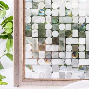 

3D Laser Colorful Foil Window Decorative Film Static Privacy Film Glass Sticker Crystal Frosted Opaque Sliding door Home Decor