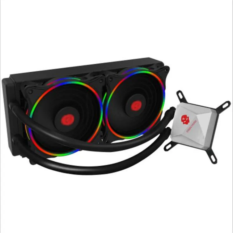 

Integrated RGB Silent CPU Water Block Cooling Radiator Kit Multi-platform 240mm Double Fan Universal