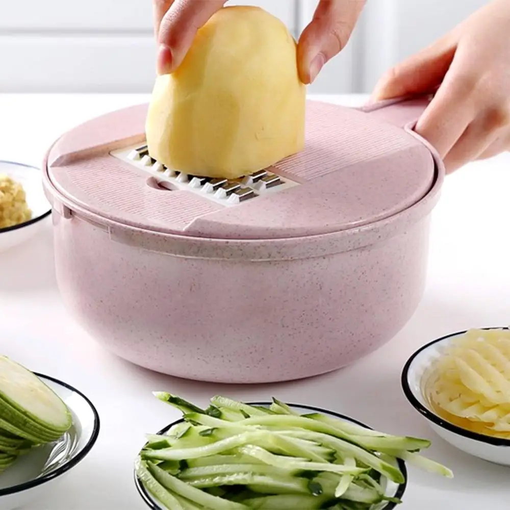 

8 in 1 Potato Slicer Vegetable Slicer Potato Peeler Carrot Onion Grater with Strainer Kitchen Accessories Vegetable Cutter 10PCS