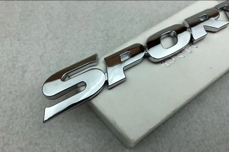 50 шт. 3D хром серебро Спорт ABS Автомобильный логотип боковая эмблема значок дверь наклейка авто аксессуары для Highlander